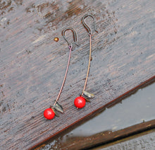 Coral Leaf Earrings